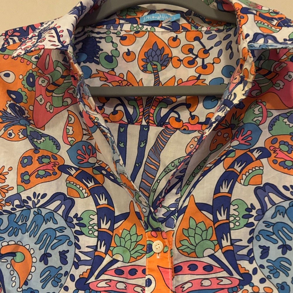 J. Mclaughlin Multicolor Printed Button Down Shirt - image 3